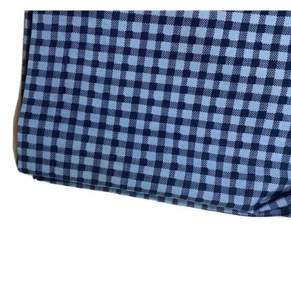 Vintage 1990s Custom Made Gingham Valance Curtain Short Kitchen Bathroom Blue - Picture 3 of 5